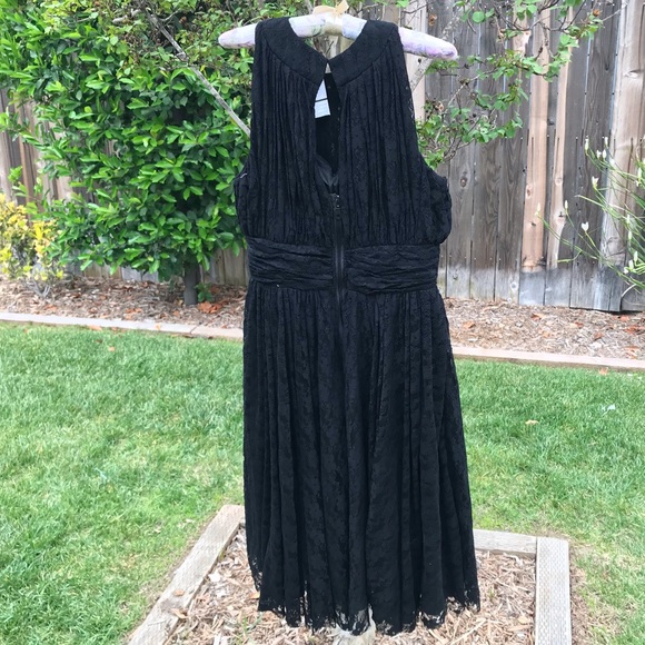 Unique Vintage Little Black Lace Dress - Picture 4 of 8